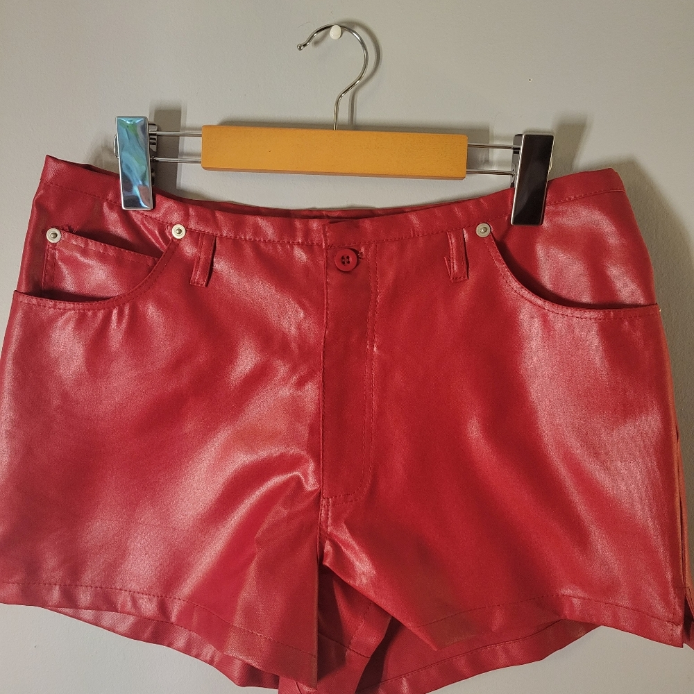 Y2K inspired sexy red shorts